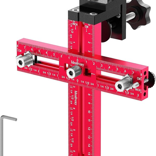 Cabinet Hardware Clamps Adjustable Hole Punch for Knobs and Handles…