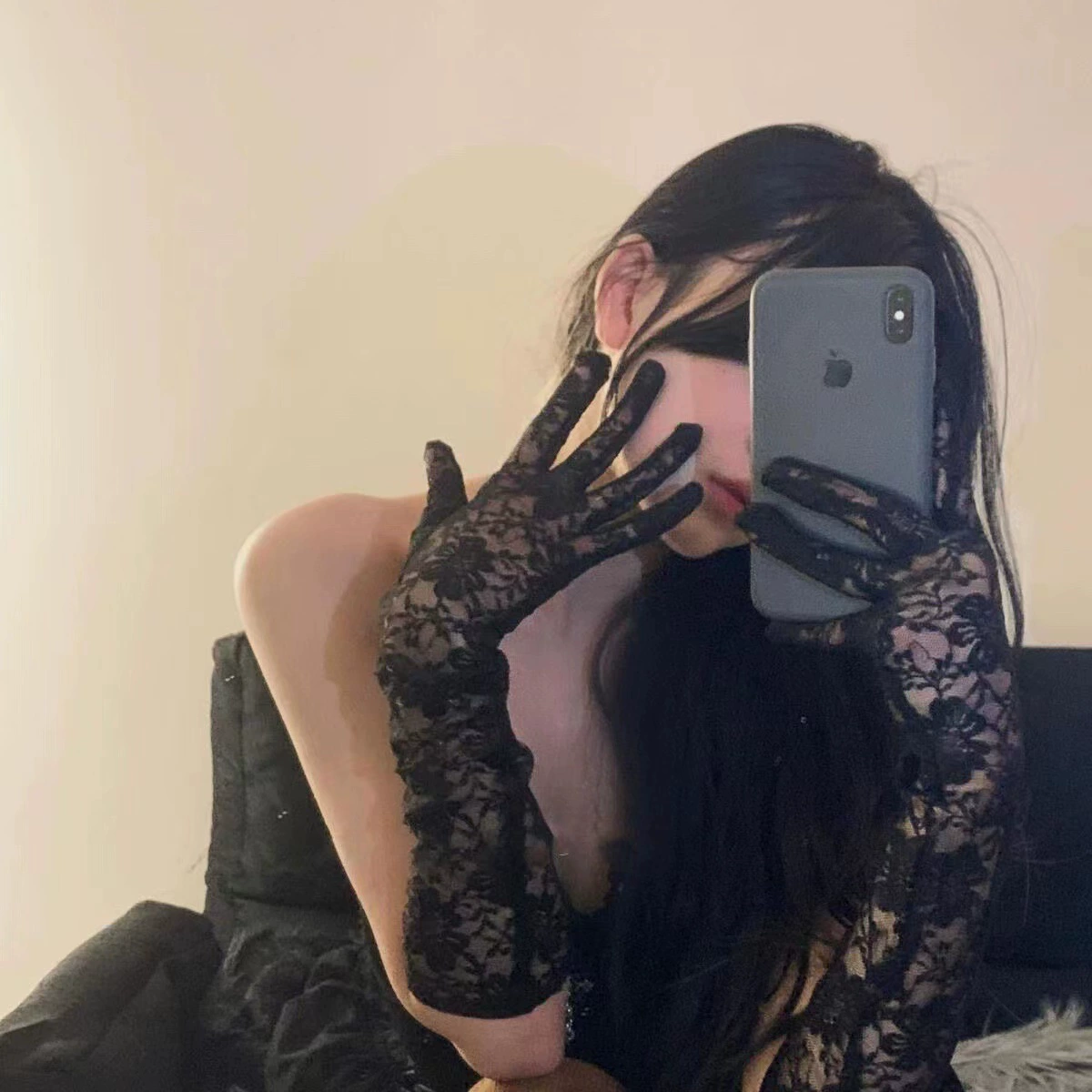 Ретро-сетчатая пряжа горячая девушка перчатки сетчатая пряжа Lolita кружева сексуальная камера plaything