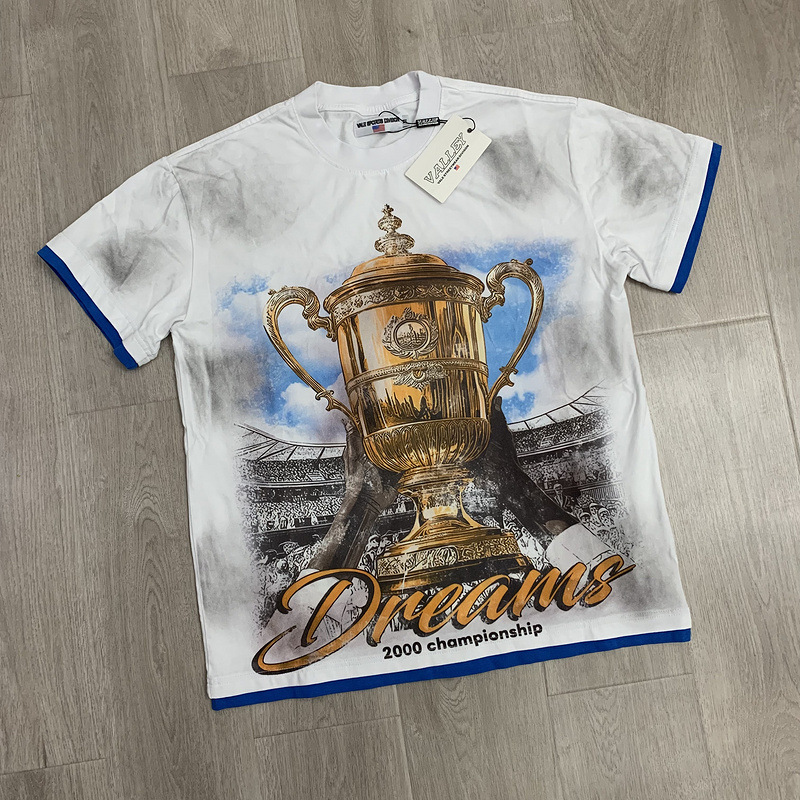 Vale Champion Trophy Hd Direct Print T-Shirt American Street Retro Distressed Color Block Crew Neck Short Sleeve Summer Vale Champion Trophy Hd Direct Print T-Shirt American Street Retro Distressed Color Block Crew Neck Short Sleeve Summer