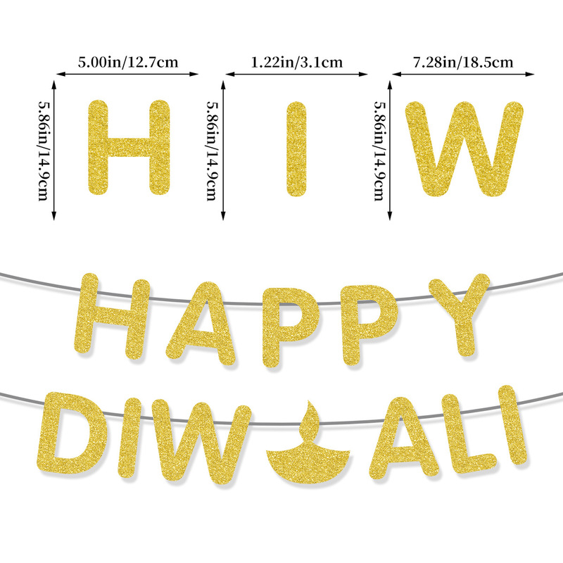 HAPPY DIWALIアルファベットプルフラワーインド排灯節パーティーパーティー配置横断幕スパイラルペンダント|undefined