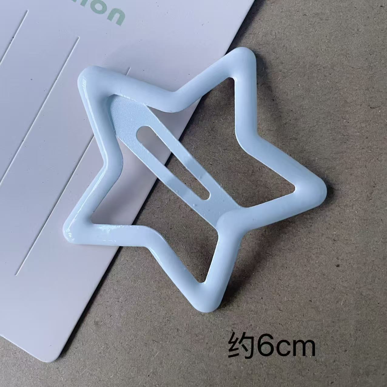 6CM Large Dopamine Candy Color Star Hair Clip Girls Side Bangs Hairpin BB Clip Teen Cute Clip