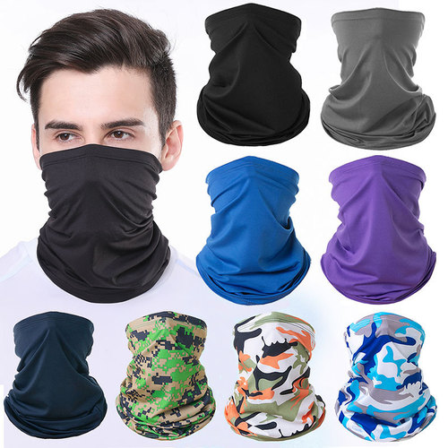 Summer Sunshade Riding Mask for Men Outdoor Fishing UV Protection Head Scarf Quick-Drying Ice Silk Multifunctional Sunscreen Neck Gaiter