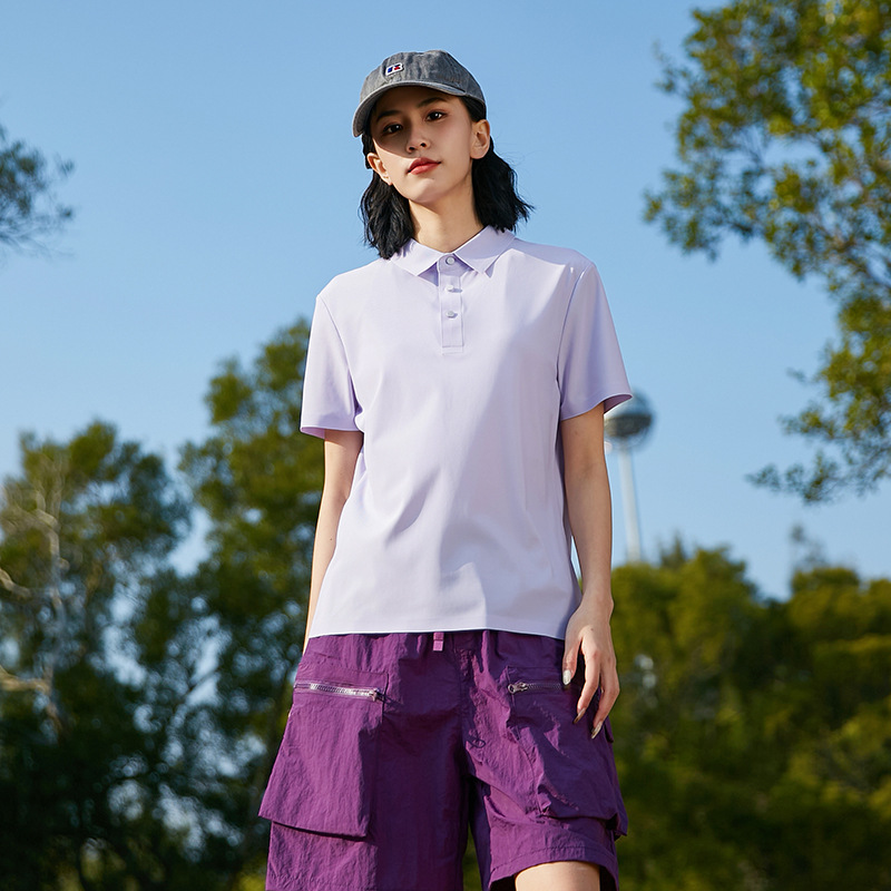 Polo de verano para hombres, nailon de seda de hielo, hombres y mujeres sin costuras, camiseta de manga corta casual de negocios, grupo de camisetas de hombres de alta elasticidad