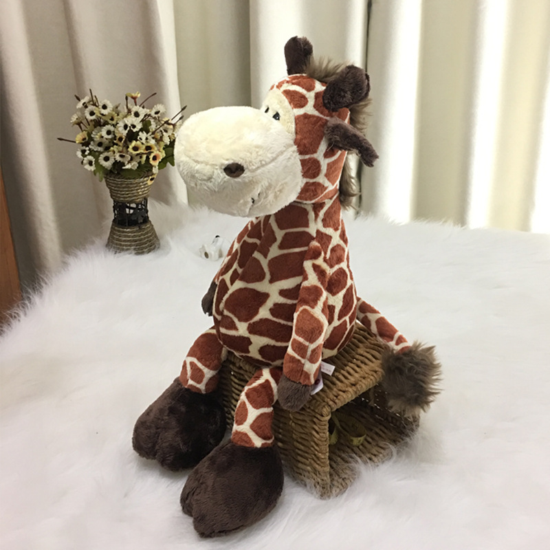 Animales de la jungla jirafa juguetes de peluche ciervo sika muñeca muñeca de trapo regalo del día del niño al por mayor transfronterizo