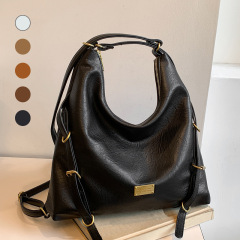 復古休閒托特包女新款潮流時尚大容量背包質感通勤單肩包斜挎包女