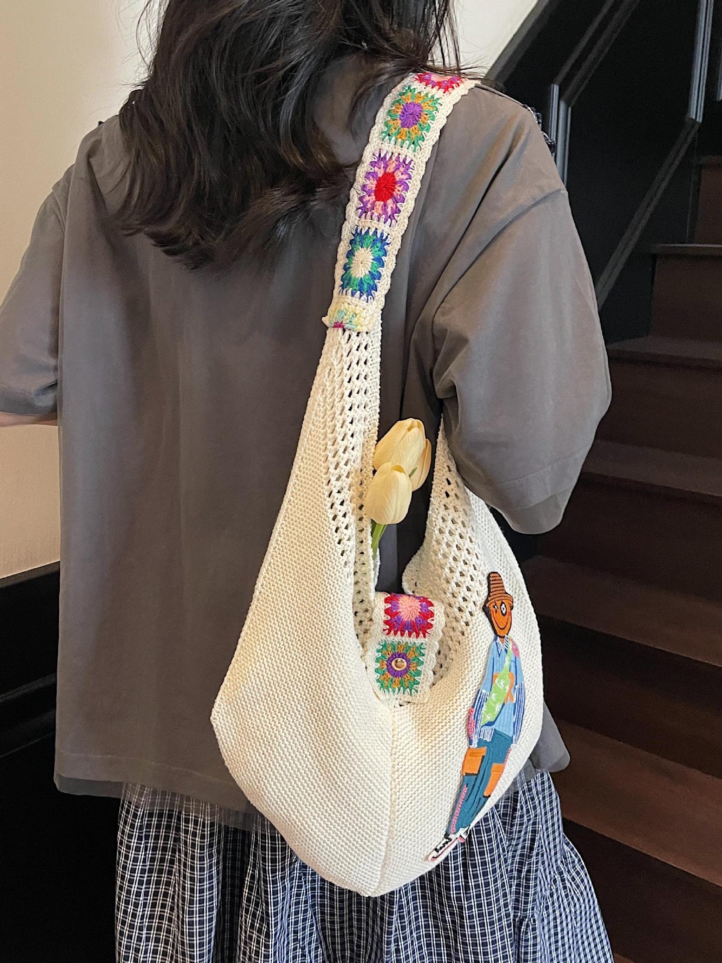 Bolsa de trenzado de vacaciones de verano superfuego frente al mar 2025, nueva gran capacidad, bolsa de trenzado de hierba perezosa, bolsa de relajación, bolsa especial