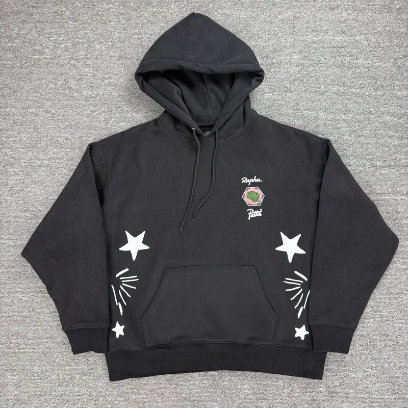 Cross-Border Fashion Patta Autumn and Winter Fleece Hoodie with Skull Print, Loose Casual Unisex Pullover Sweatshirt Trendy