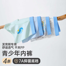 爱念青少年内裤4条装学生中大童舒适透气亲肤男孩平角裤秋冬