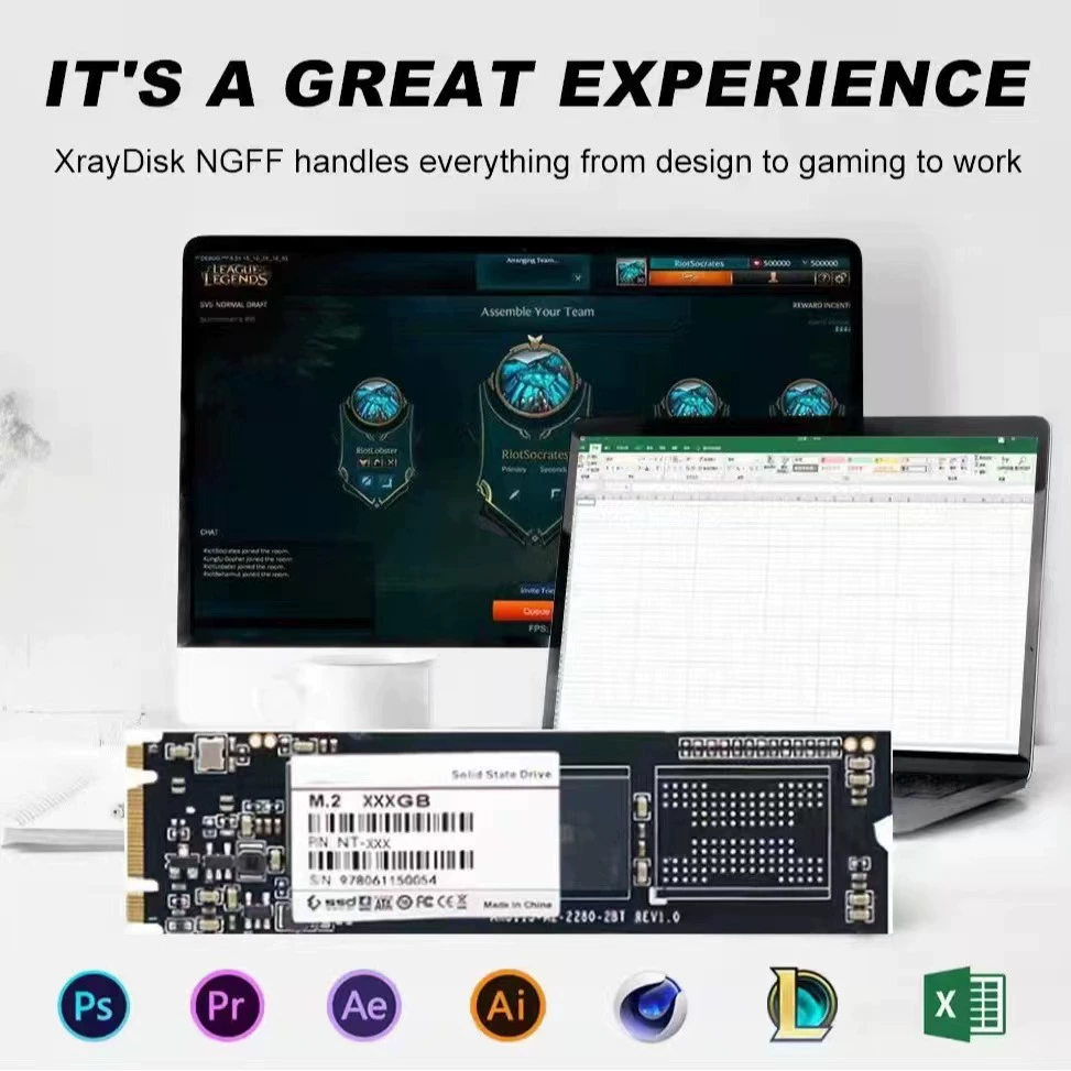 SSD M.2 NGFF SATA 3.0, высокая скорость передачи, объемы 500 ГБ / 1 ТБ / 2 ТБ / 4 ТБ