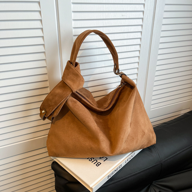 Relaxing Large-Capacity Lazy Portable Tote Bag Fashionable Autumn and Winter New Fashion Retro Versatile Shoulder Crossbody Bag