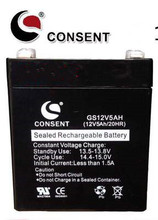 CONSENT蓄电池光盛 GS12V5AH(12V5AH20HR)电闸卷闸门应急电源电梯
