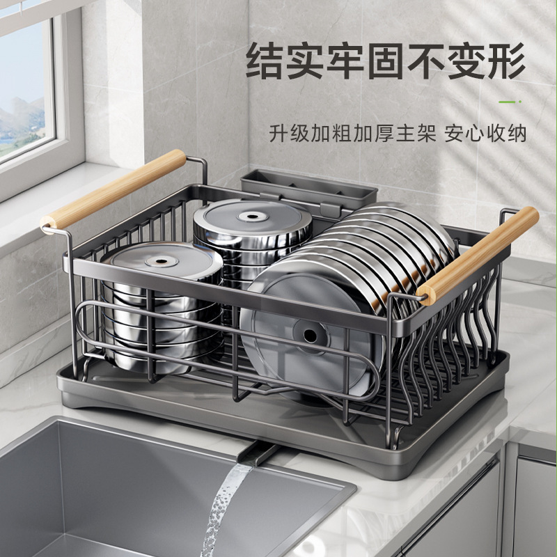 新商品304ステンレス碗皿収納排水棚多機能物置棚キッチン碗バスケット水切り棚|undefined