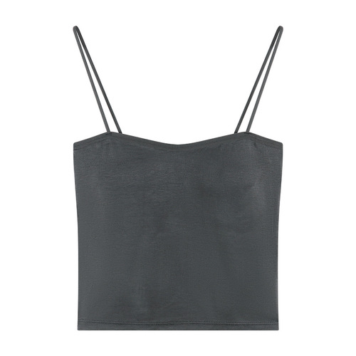 Spring new outer wear small camisole women's design niche inner wear beautiful back wrap chest strap chest pad hot girl top