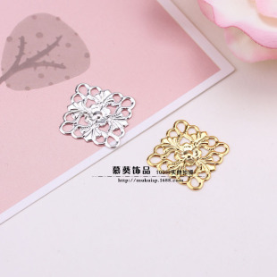 DIY�Ʒ������� 15*15mm�U���ķ��λ�Ƭ ��ɫ/�yɫ