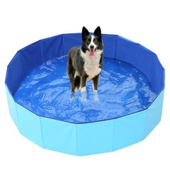 PVC 滑り止めペットバスタブ大小犬モバイル折りたたみプール猫砂プールクリーニングクロスボーダー配送ラベル