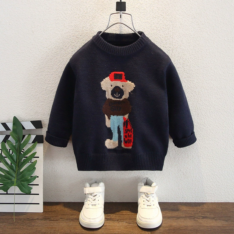 Summer clothing, demi-season sweater, children's thermal underwear, knitted down jacket, increased thickness