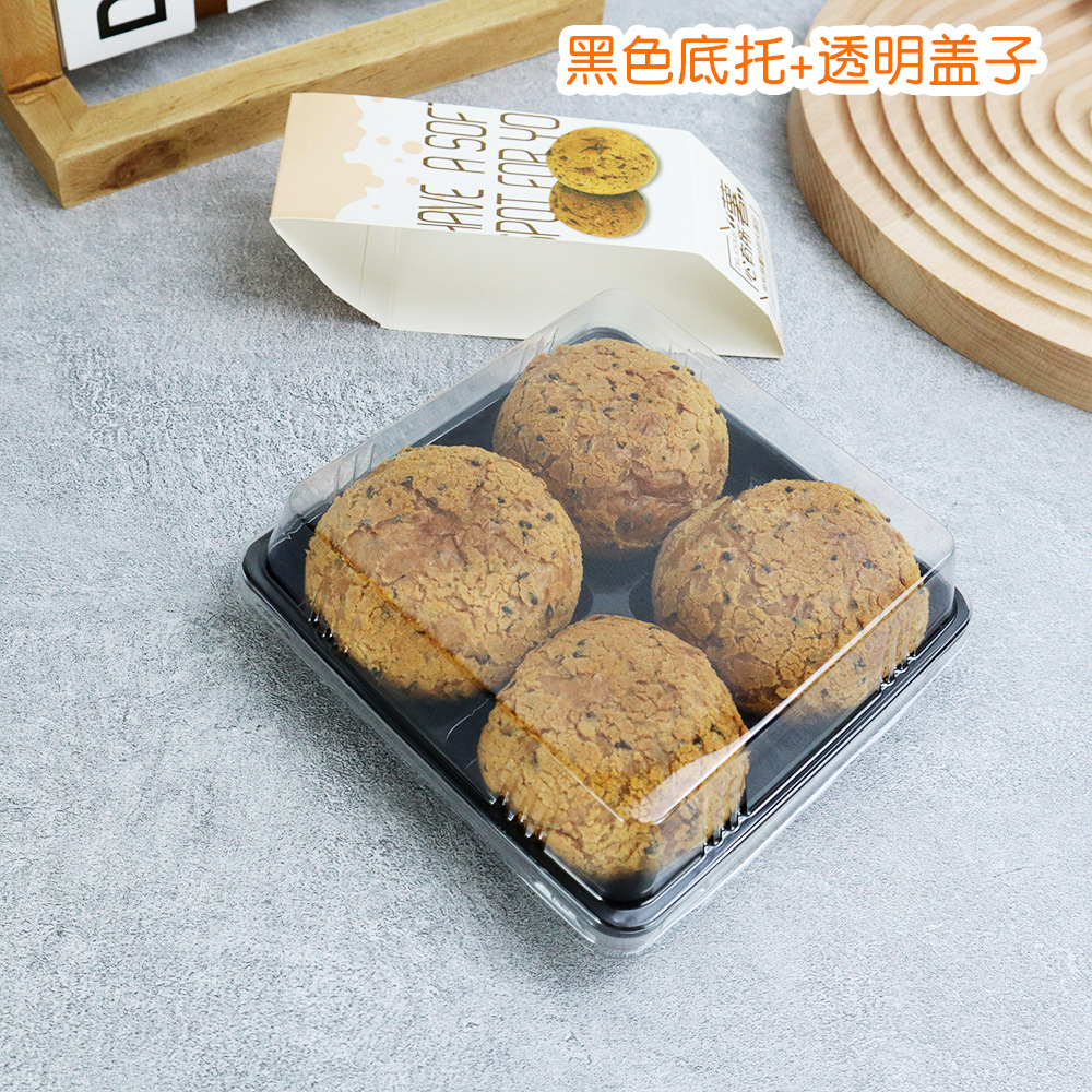 Caja de embalaje de huevo crisp, cuatro cuadrados de nieve, carne, pino de cáscara, patata de marismes, plástico transparente horneado, caja de embalaje de punto oeste image 3