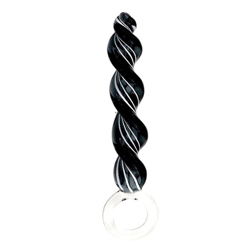 Threaded Glass Anal Plug Dildo, Crystal Borosilicate Massager Stick — detail image 2
