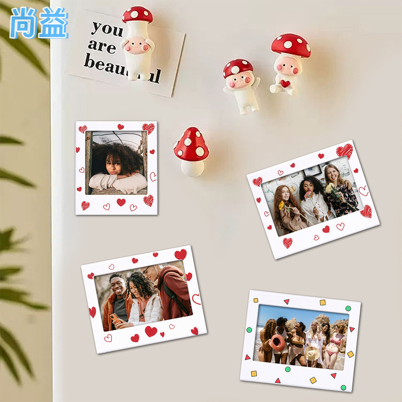 Polaroid 5inch Tabletop Wide/Polaroid Magnetic Fun Cute Small Photo Frame Photo Frame Hollow Cross-Border Hot Sale Polaroid 5inch Tabletop Wide/Polaroid Magnetic Fun Cute Small Photo Frame Photo Frame Hollow Cross-Border Hot Sale