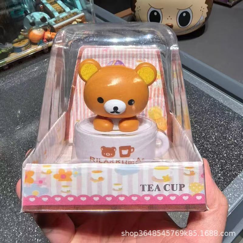博主同款日系轻松熊点头太阳能摆件办公桌车载陪伴摆件装饰品礼物|undefined