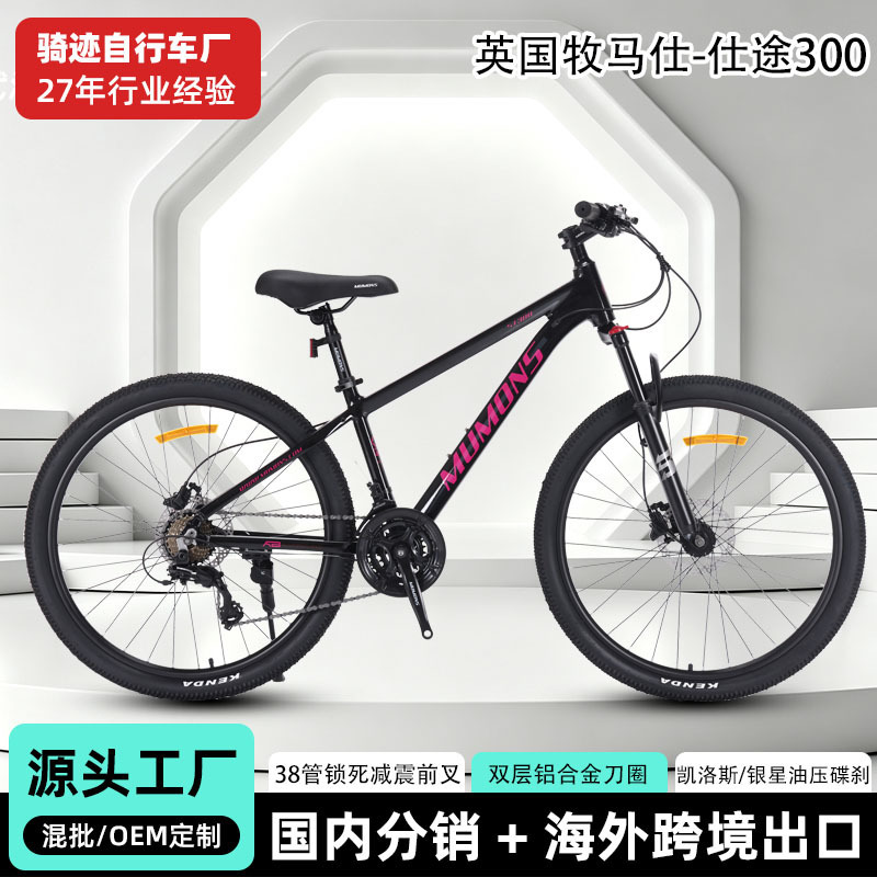 Mountain bike, 24-speed, with front and rear dual disc brakes, suitable for both men and women, available for cross-border sales and bulk customization
