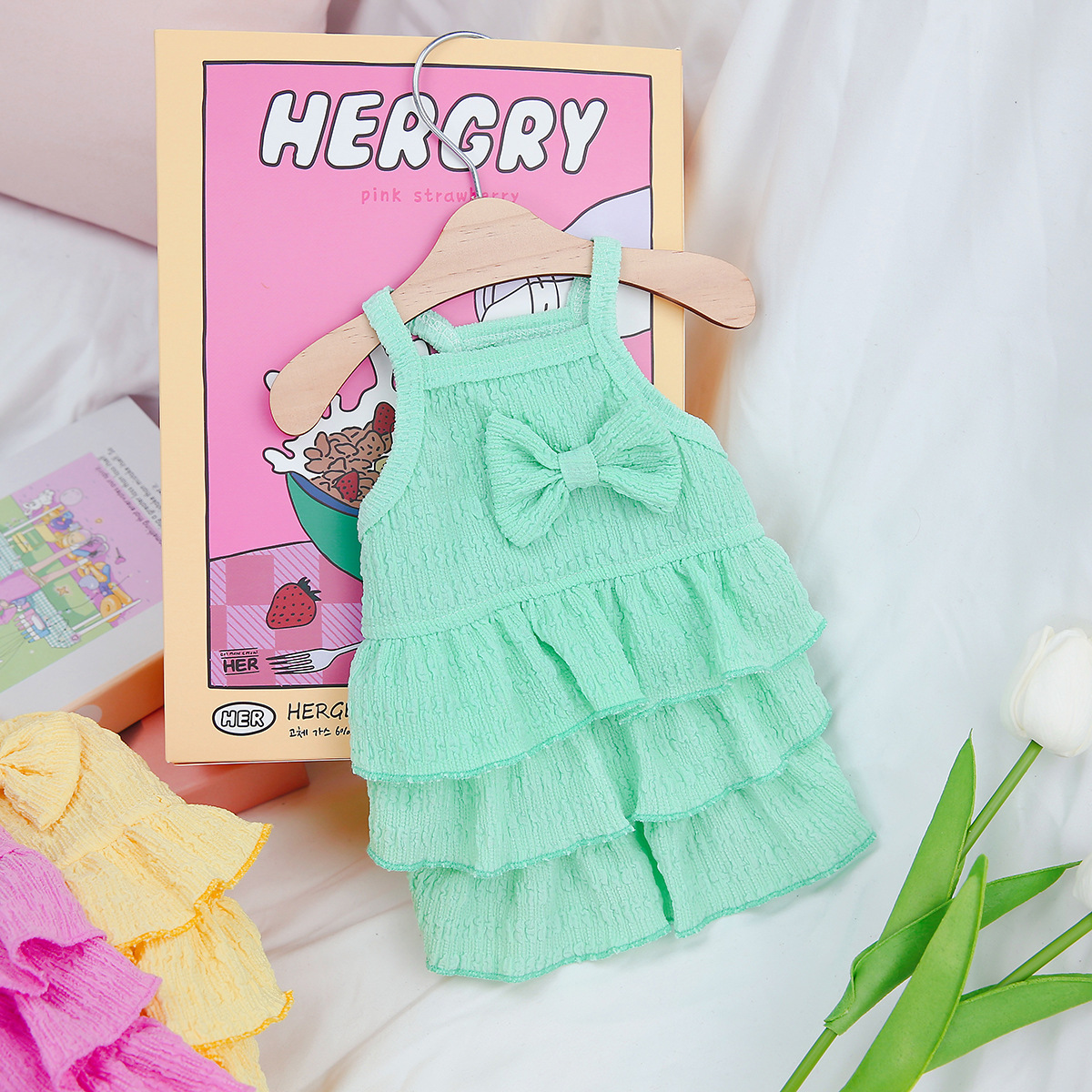 Candy Layered Skirt Water Green