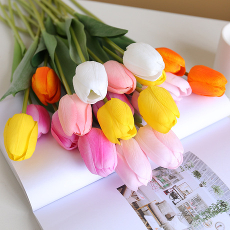 Artificial Tulips Artificial Flowers with a Realistic Wet Texture, Premium Feel,