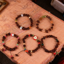 景德镇袁小红趣味新款咖啡豆手链女生闺蜜情侣手饰编织手串男批发