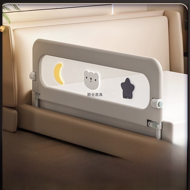 Baby Crib Fence Guardrail Baby Anti-Bedside Barrier Travel Folding Toddler Convenient Bed Fence