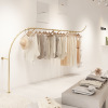 couture Display rack golden Wall pylons Floor type Wall pylons Clothes hanger Ladies shop coat hanger