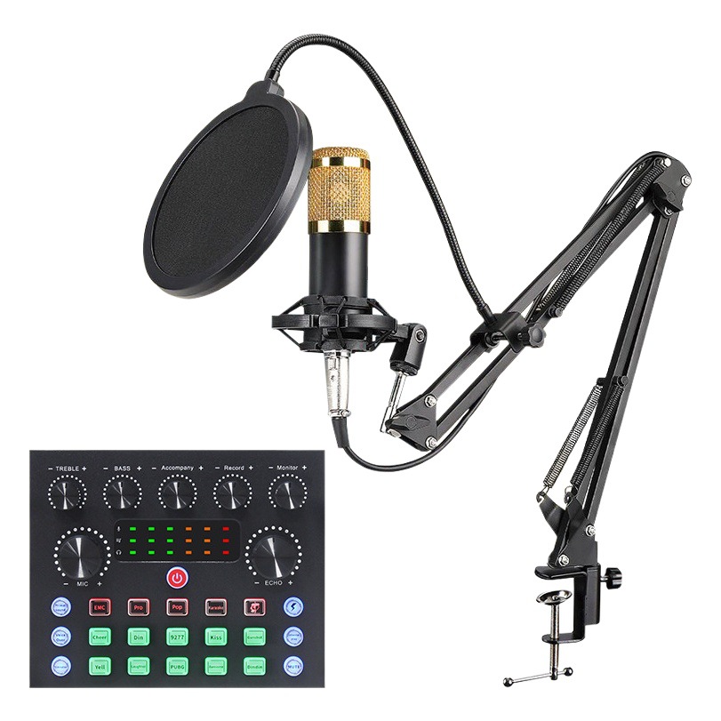 Micrófono de Condensador V8 para TikTok, Tarjeta de Sonido, Streaming, Móvil