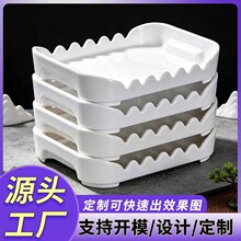 丰美密胺餐具很久白玉款烤串盘烧烤店餐具6串/12串盘白玉款延旭