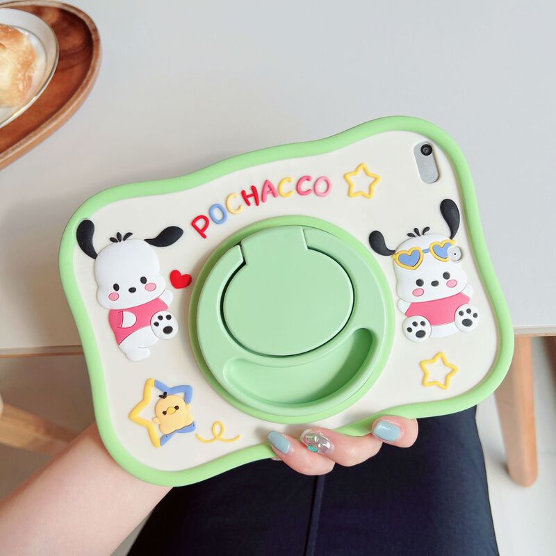 Cute Pacha Dog ipad10 Tablet PC Protective Cover 360 Rotating Bracket mini45 Cartoon Drop-resistant Suitable Cute Pacha Dog ipad10 Tablet PC Protective Cover 360 Rotating Bracket mini45 Cartoon Drop-resistant Suitable
