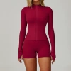 6116 long sleeves + 9300 shorts—rose red