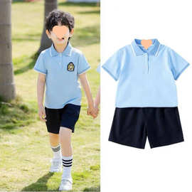 儿童表演服夏装短袖套装园服幼儿园夏季小学生毕业服套装毕业照服