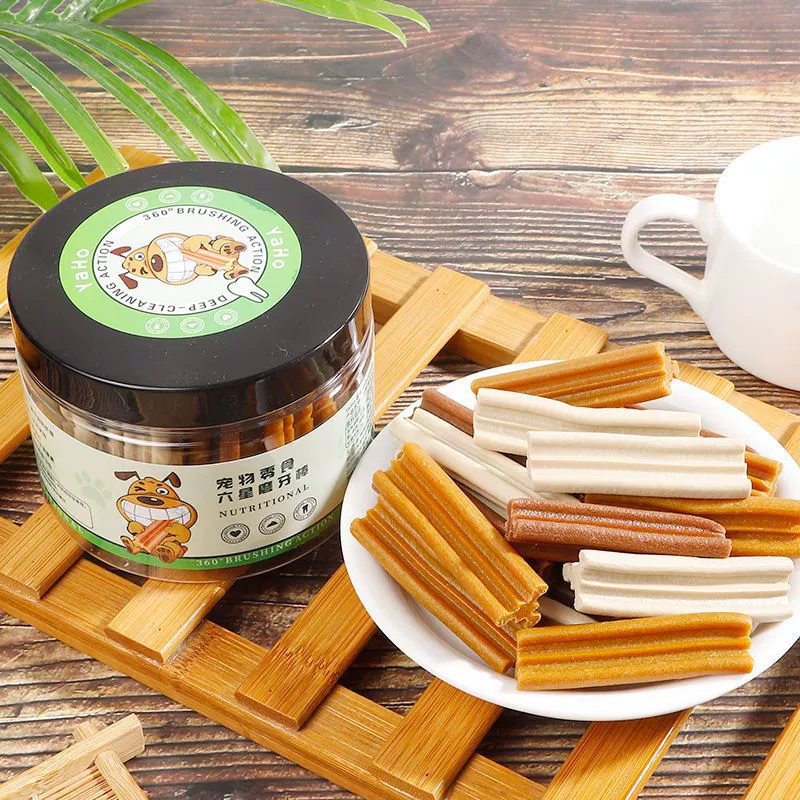 Yahel Pet Snacks Шестикратная палочка для прорезывания зубов для домашних животных, чистка зубов, кость для собак, жевательная резинка для чистки зубов, интерактивная дрессировка собак, награда для собак