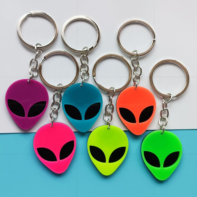 European and American Cross-border Jewelry Alien Keychain Personality Creative Punk Style Personality Cartoon Hip Hop Pendant Accessories