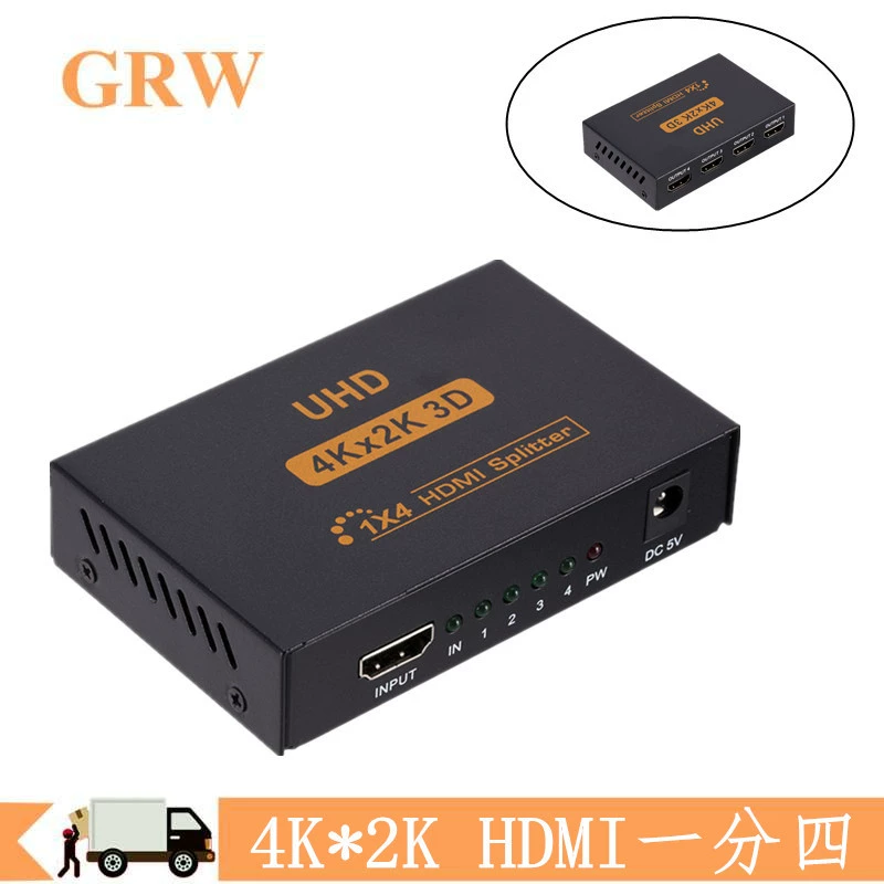 Устройство распределения HDMI 1.4, HDMI 1.4 видеораспределитель 4K*2K, вход 1 — выход 4