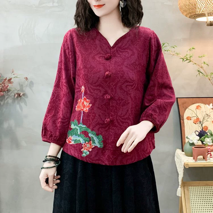 Мама одежда 2025 летняя новая футболка из хлопка и льна с девятью пунктами рукава