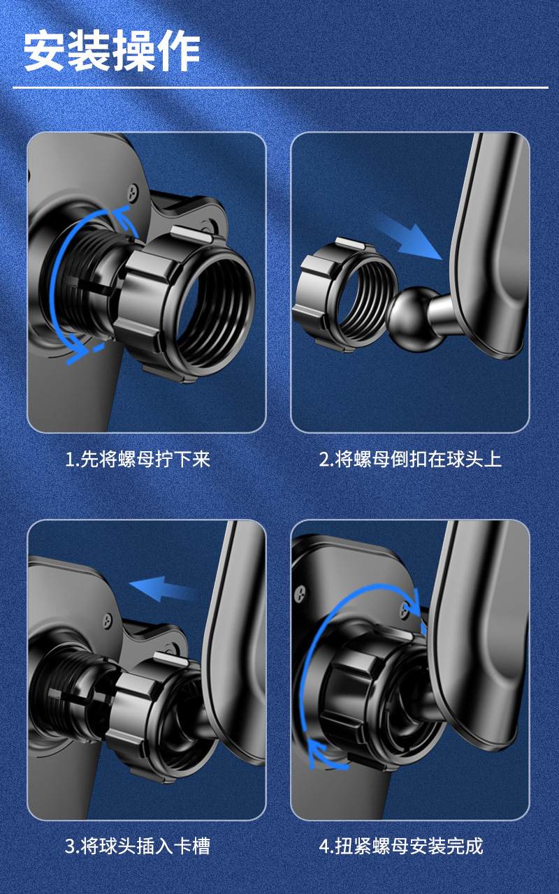 Shunwangshun Mobile Phone Holder Car Air Vent Extended Hook Universal Fixed Support for Car Navigation Phone Holder