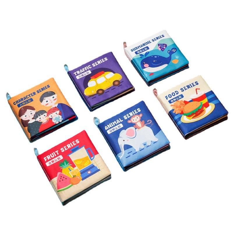 Libro de tela bilingüe para bebés, libro de tela tridimensional de educación temprana para bebés de 0 - 1 años de edad puede roer juguetes de rompecabezas
