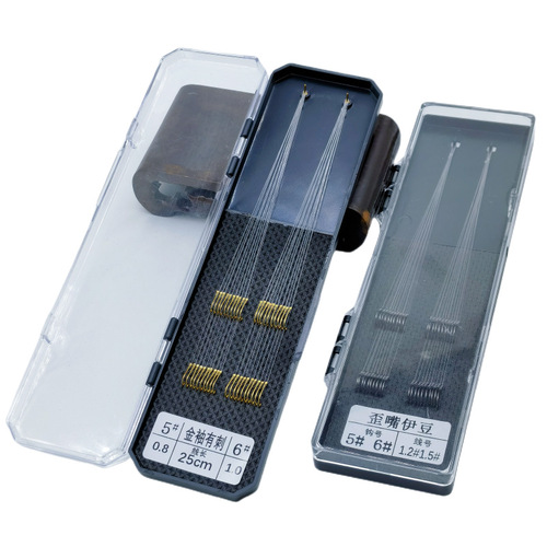 Sub-line boxed gold sleeve fishhook 25cm tied short sub-line double hook finished fishing with barbless crucian carp hook