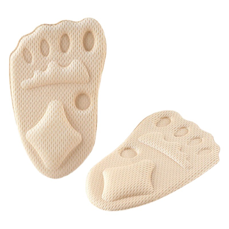 High-heeled shoes forefoot pad insole adjustment shoes big change small artifact anti-pain pad toe plug forefoot pad half size pad