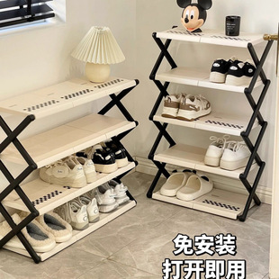 Shoe Rack Household Multi-Layer Foldableable Entry Door Simple Shoe Storage Rack Space-Saving Storage Rack Shoe Cabinet