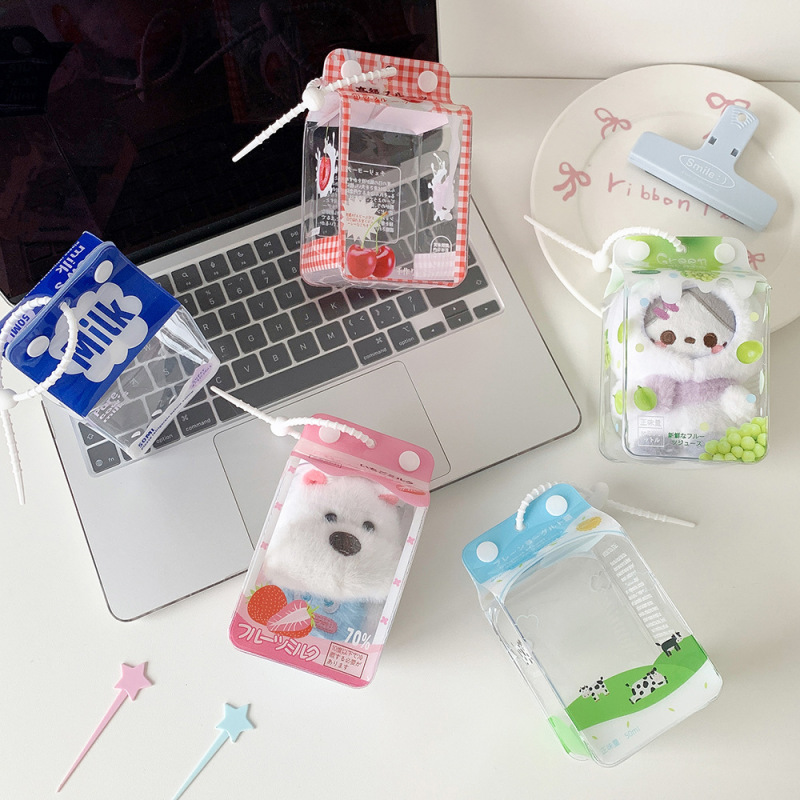 Ins-Style Milk Carton-Shaped Transparent Doll Bag 10cm Cotton Doll Display Storage Bag Toy Display Doll Bag Ins-Style Milk Carton-Shaped Transparent Doll Bag 10cm Cotton Doll Display Storage Bag Toy Display Doll Bag
