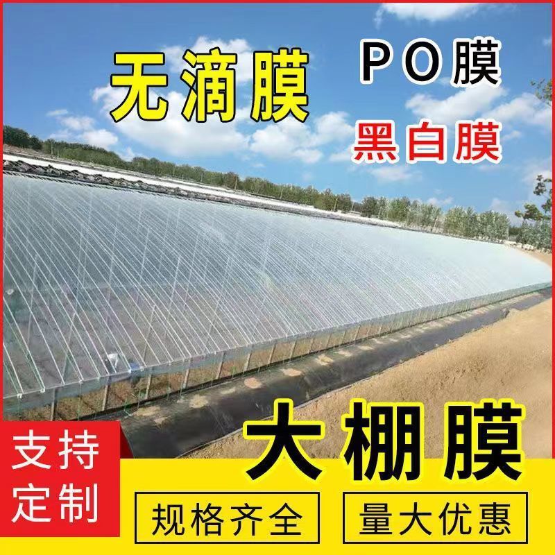 大棚塑料膜抗老化无滴膜消雾PO膜大棚透明布农用养殖蔬菜大棚膜