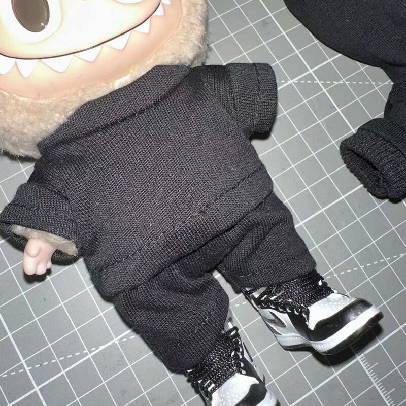 labubu ベビー服 labubu ペンダント服ユニバーサルビッグブランドトレンディカジュアルスウェットシャツ Tシャツショーツスーツブラック|undefined