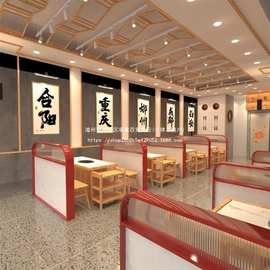 矮墙道铁艺过可做卡座餐饮长虹隔断玻璃加高火锅店靠背围栏不锈钢