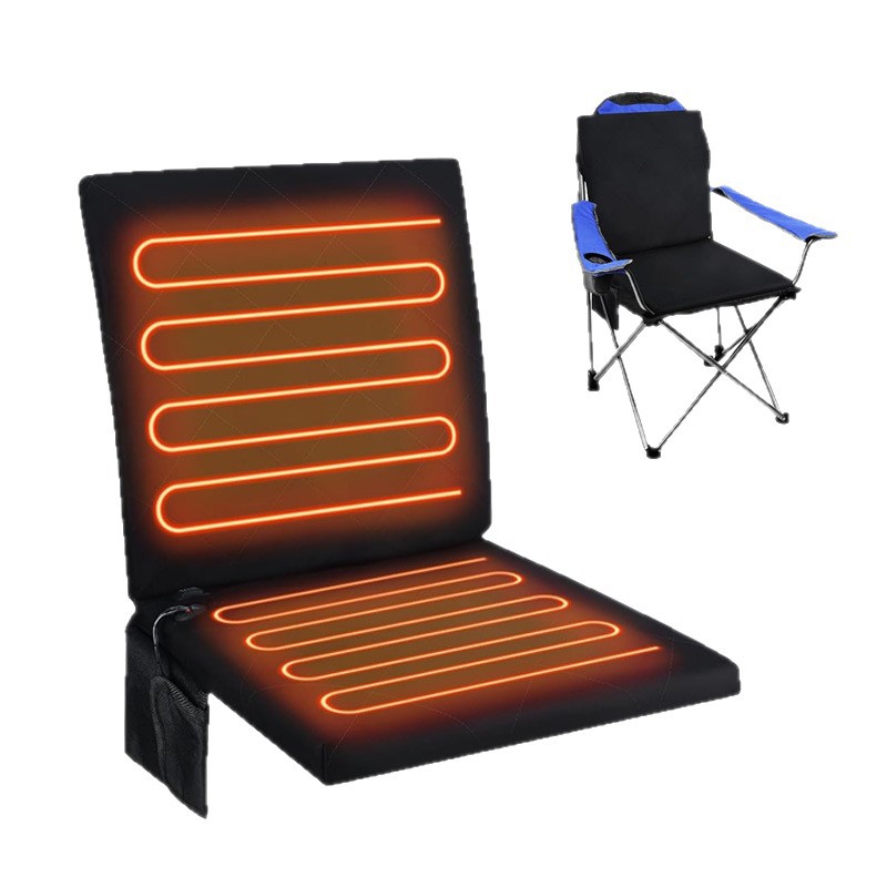 Cojín de calefacción al aire libre plegable portátil engrosado cojín de tela de oxford silla plegable calentamiento cojín a prueba de humedad equipo de campamento de invierno
