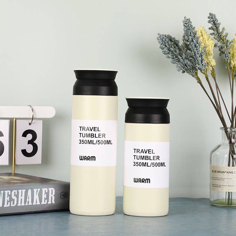 Taza creativa de acero inoxidable 304 con mango aislado portátil para café y agua Amazon